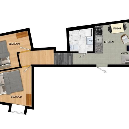 Renovated Jan 24 - Queen Beds - Behind Bryggen 卑爾根 外观 照片